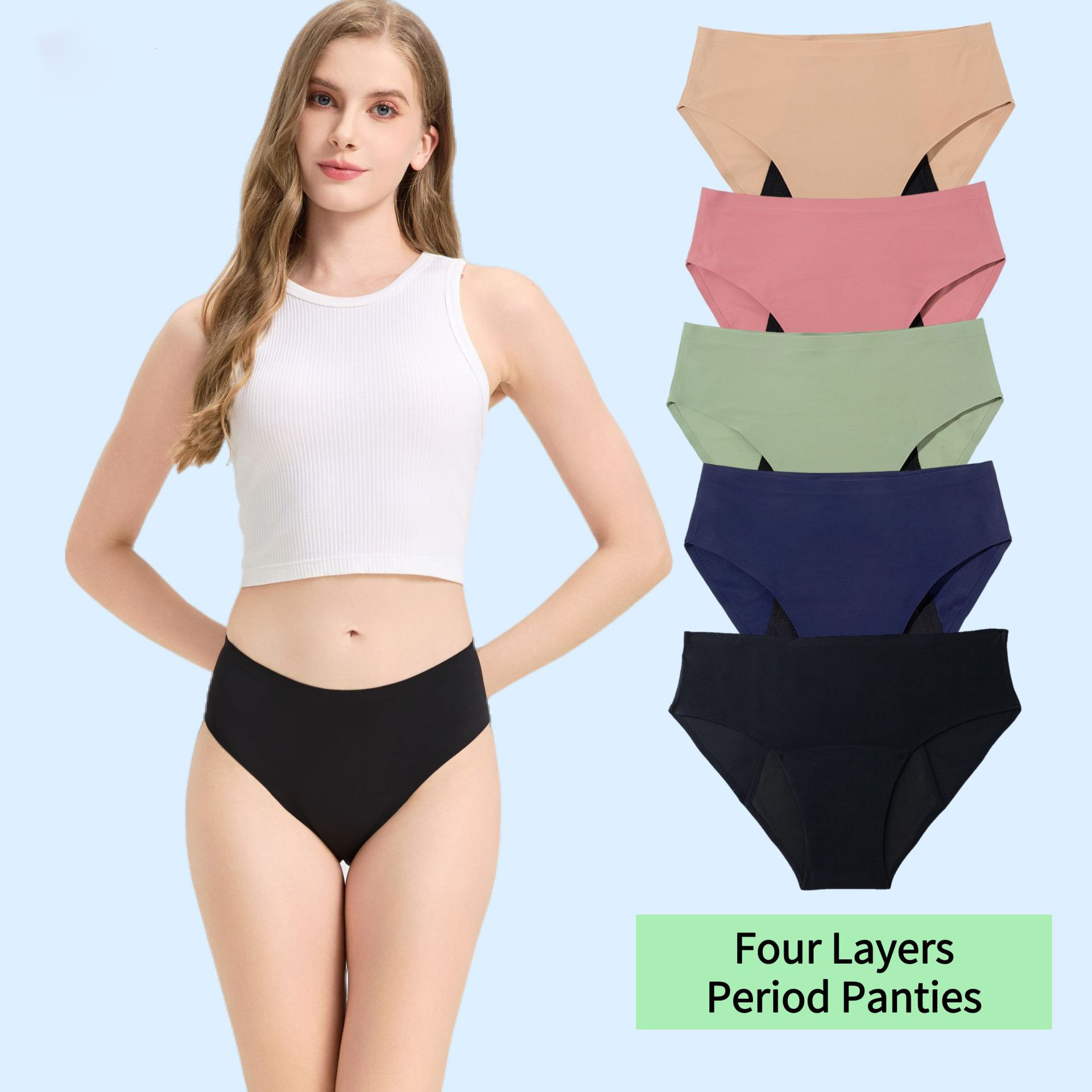 Period Panty Absorbent - Bragas Menstruales para Mujer, Capacidad de