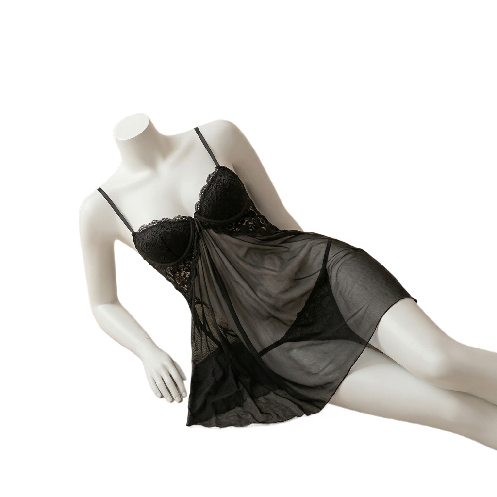 Babydoll Chemise Night - Camisón de encaje para mujer, estilo