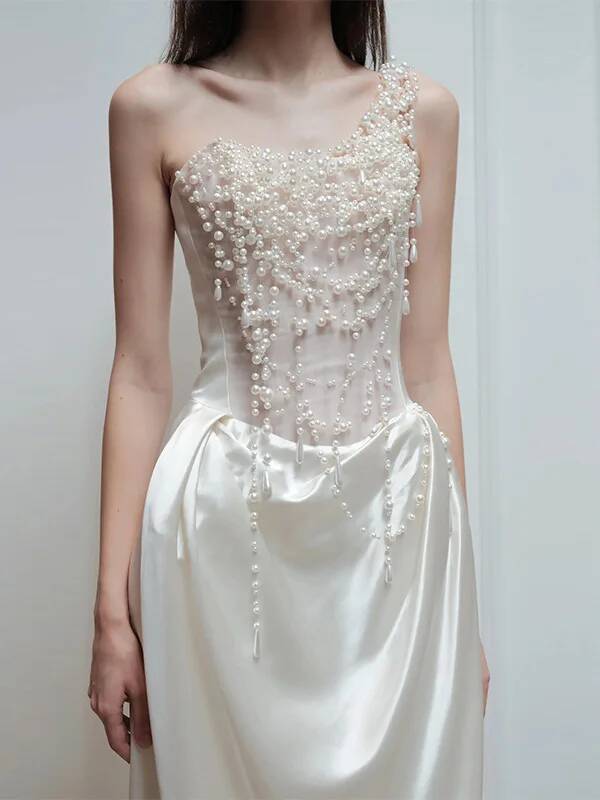 Cos 2025 vestido de noche fran - Slip Dress Satin reseña y precio